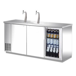 kegerator 3 door keg fridge